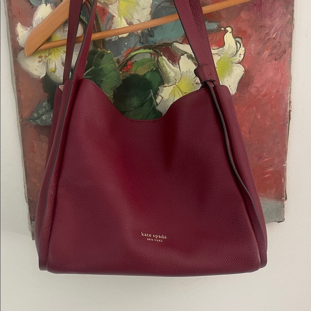 Kate Spade Burgundy Leather Shoulder Bag